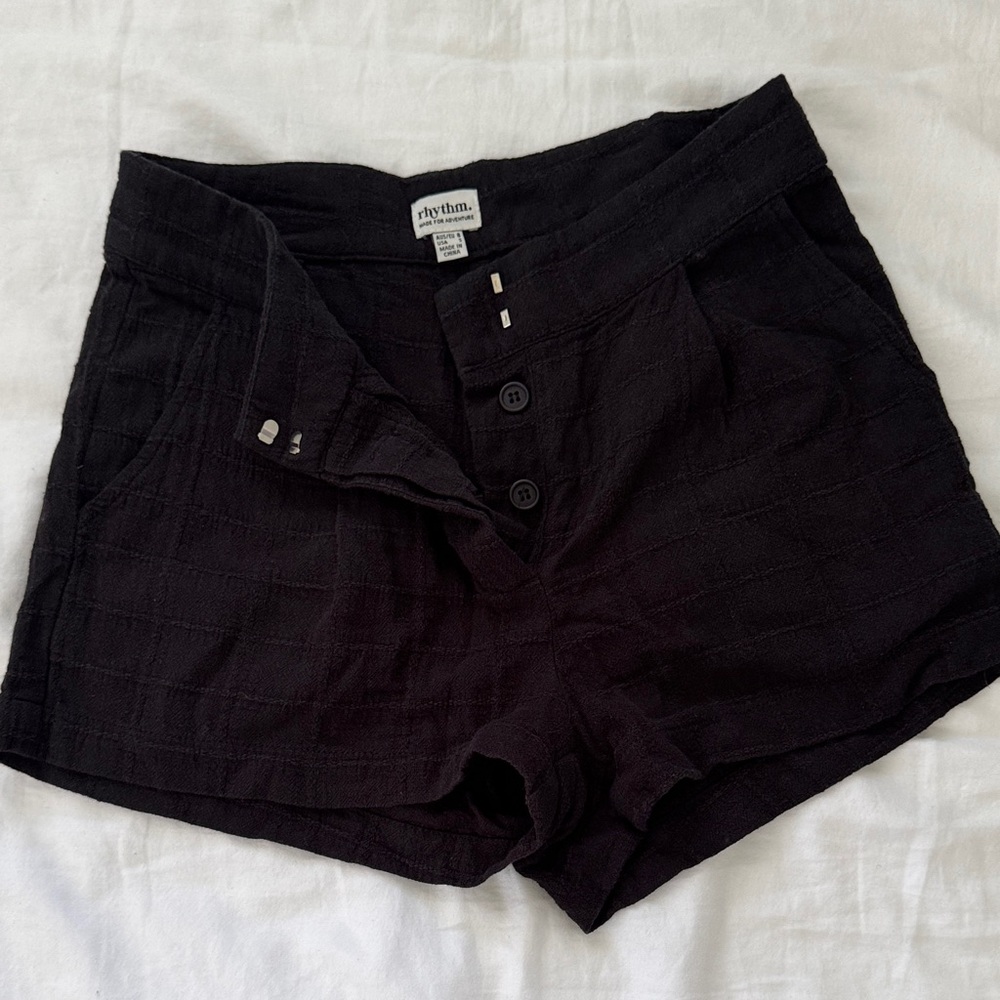 Rhythm. Women's High Waist Black Shorts